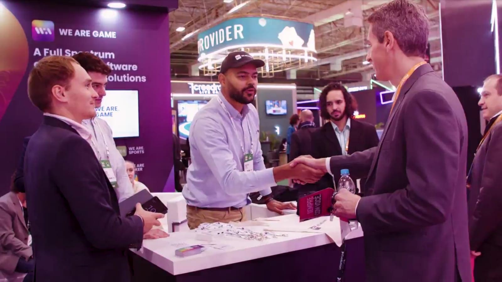 WA Technology booth at a gaming convention