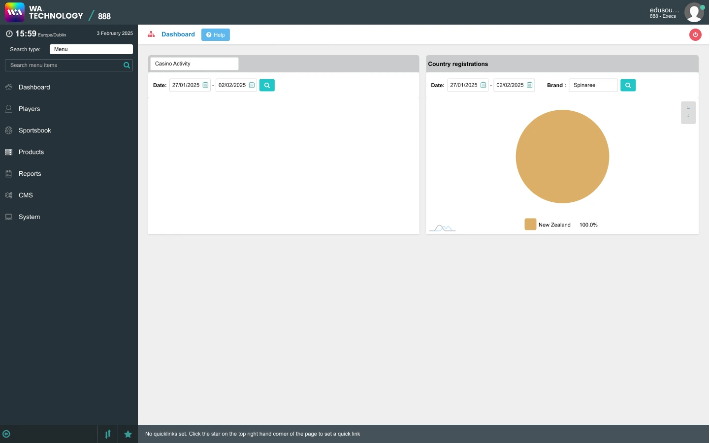 Belloa Back Office legacy interface before redesign